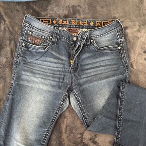 Rock Revival Betty Easy Skinny Jeans Women's Medium Blue Washed